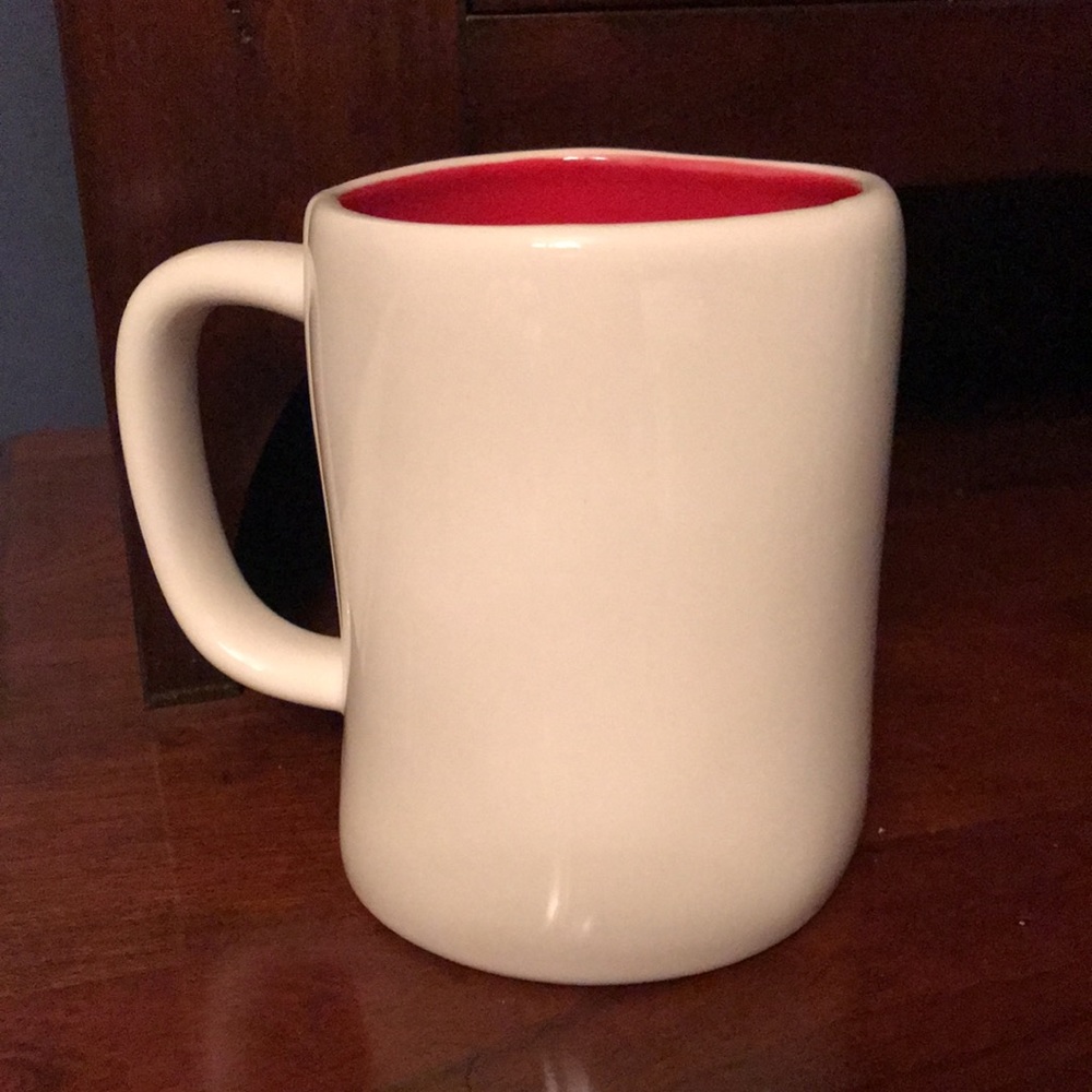 Rae Dunn USA Mug blue letters red interior glossy finish NWOT - Picture 4 of 4